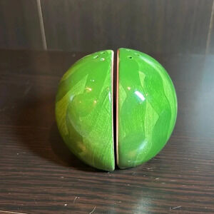 Rare split watermelon split salt and pepper shakers refurbished new stylish